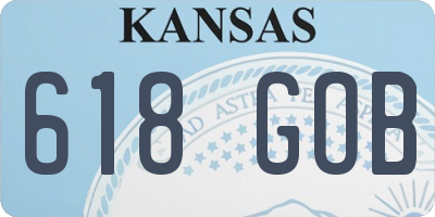 KS license plate 618GOB