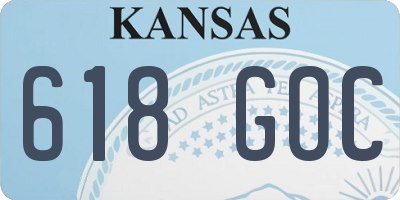 KS license plate 618GOC