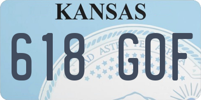 KS license plate 618GOF