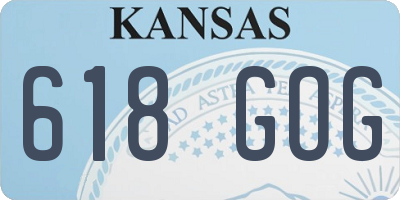 KS license plate 618GOG
