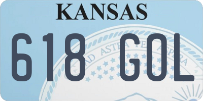 KS license plate 618GOL