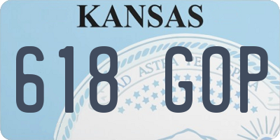 KS license plate 618GOP