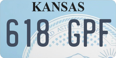 KS license plate 618GPF