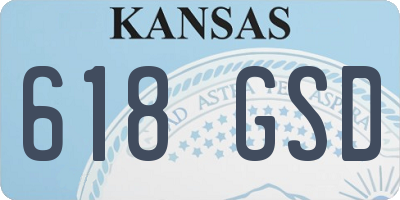 KS license plate 618GSD