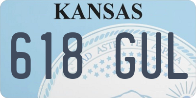 KS license plate 618GUL