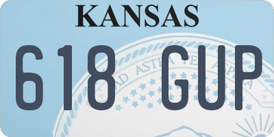 KS license plate 618GUP