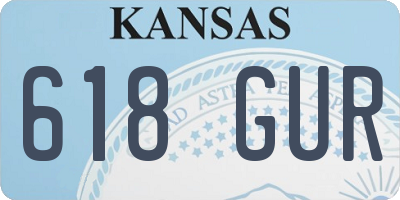 KS license plate 618GUR