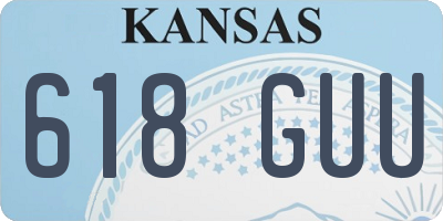 KS license plate 618GUU