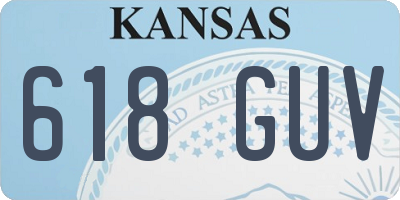 KS license plate 618GUV