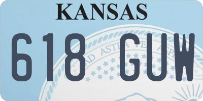 KS license plate 618GUW