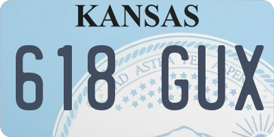 KS license plate 618GUX