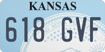 KS license plate 618GVF
