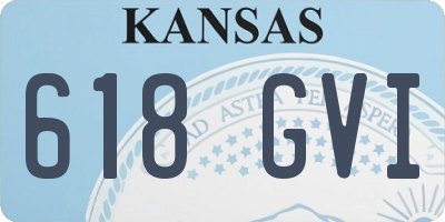 KS license plate 618GVI