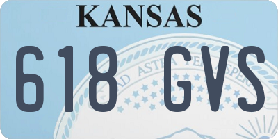 KS license plate 618GVS