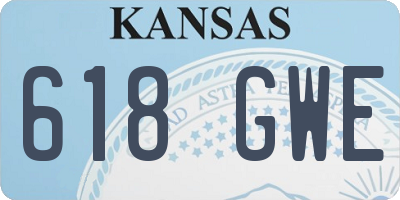 KS license plate 618GWE