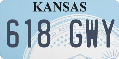 KS license plate 618GWY