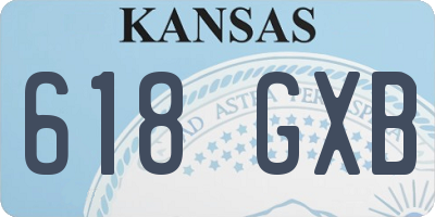 KS license plate 618GXB