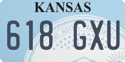 KS license plate 618GXU