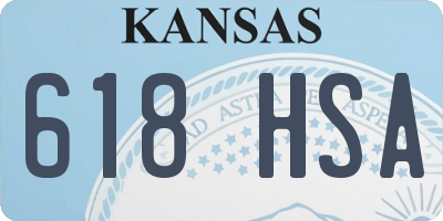 KS license plate 618HSA