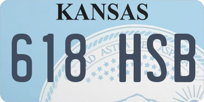 KS license plate 618HSB