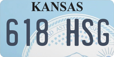KS license plate 618HSG
