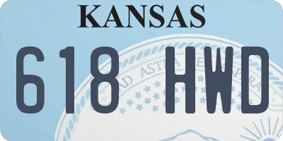 KS license plate 618HWD