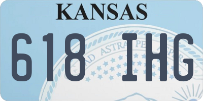 KS license plate 618IHG