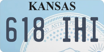 KS license plate 618IHI