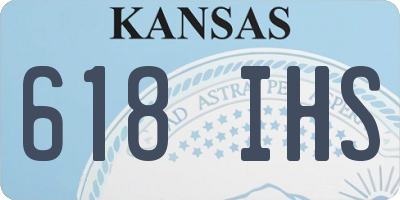 KS license plate 618IHS