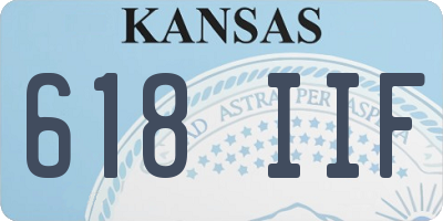 KS license plate 618IIF
