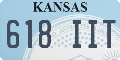 KS license plate 618IIT