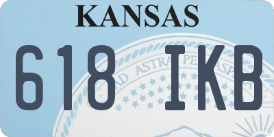 KS license plate 618IKB