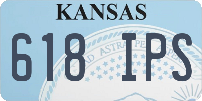 KS license plate 618IPS