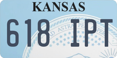 KS license plate 618IPT