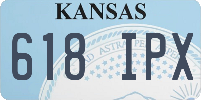 KS license plate 618IPX