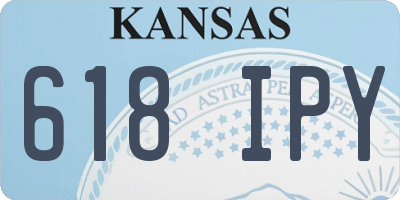 KS license plate 618IPY