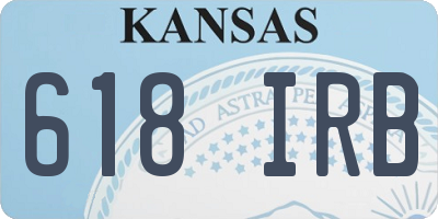 KS license plate 618IRB