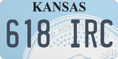 KS license plate 618IRC