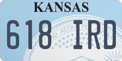 KS license plate 618IRD