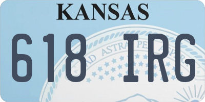 KS license plate 618IRG