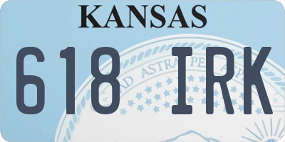 KS license plate 618IRK