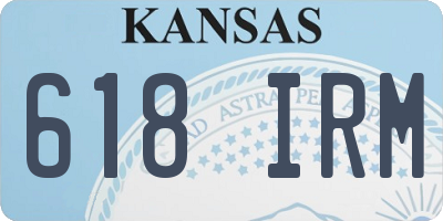 KS license plate 618IRM