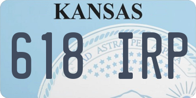 KS license plate 618IRP