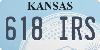 KS license plate 618IRS
