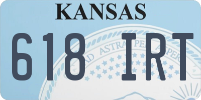 KS license plate 618IRT