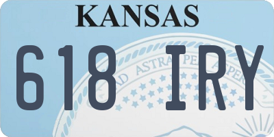 KS license plate 618IRY