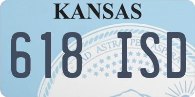 KS license plate 618ISD