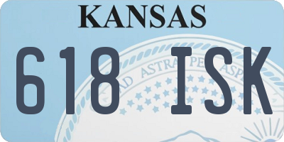 KS license plate 618ISK