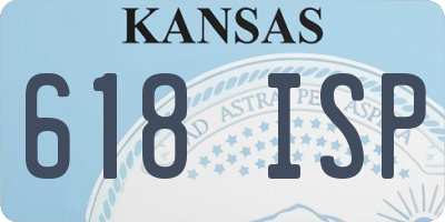 KS license plate 618ISP