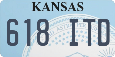 KS license plate 618ITD